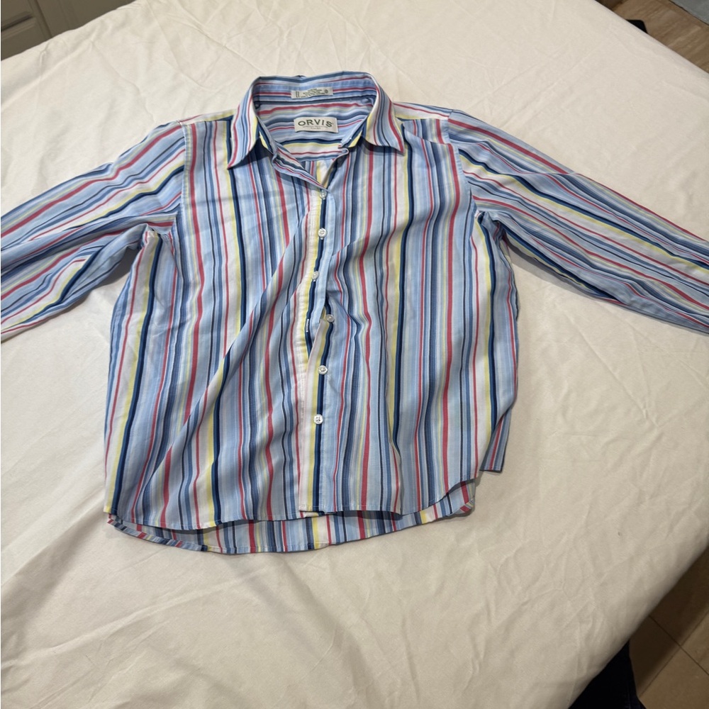 Orvis Men's Vibrant Striped Button-Down Shirt